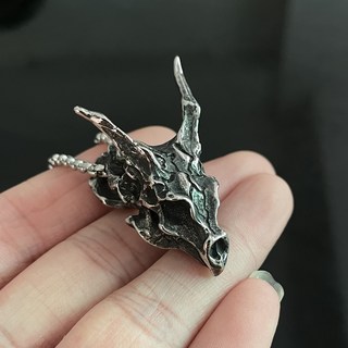 써지컬목걸이 써지컬스틸 남자 해골 크롬 팬던트 목걸이 레트로 드래곤 펜던트 오토바이 바이커 북유럽 바