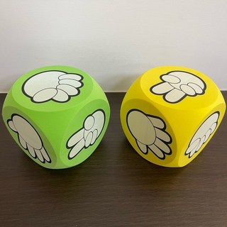 10cm EVA FOAM圓角猜拳骰子(果綠 黃)《台灣製造》學習教具, 1個