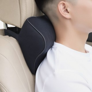 인헨스몰 피로완화 차량용 목베개, 1개, 블랙