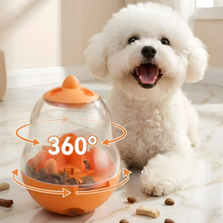 리에드 분리불안 해소 반려동물 노즈워크 간식볼, 1개, 오렌지