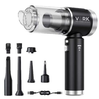 VORK 무선 미니 청소기 진공 핸디 가정용 에어건 소형 원룸 저렴한 청소기, VORK33, 블랙