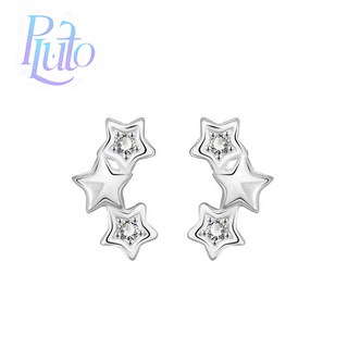 冥王星之戀Film同款五角星耳釘 S999純銀鋯石鏤空耳飾 台灣出貨, 1個, 99足银耳钉