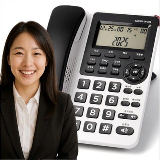 [4세대] 통화 음량조절 빅버튼 발신자 유선전화기 1개