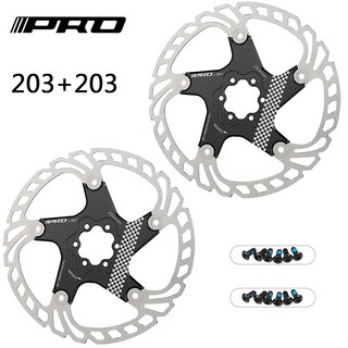 IIIPRO 자전거 로터 플로팅 방열 브레이크 디스크 유압 140mm 203mm 2 개, 05 BLACK-203-203MM