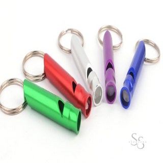 쏨숭 열쇠고리형 호신용 호루라기 심판용품, 1개