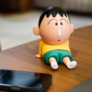 阿呆手機支架 桌面擺件 懶人手機座 可愛卡通造型 多角度調節 穩固耐用, 1個, 阿呆糖膠12Cm