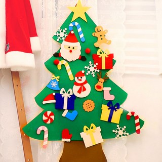 크리스마스 펠트 트리 만들기 세트, 산타, 1세트