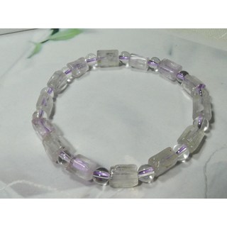 紫鋰輝桶珠手鍊 高檔清料 女款飾品 12.1克
