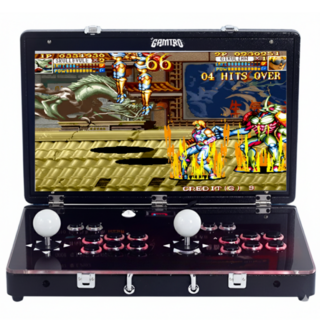 겜트로 접이식 한글판 휴대용 레트로 오락실 게임기 21인치, 블랙, 7.충전형/3D게임(WiFi)/컨트롤러2개