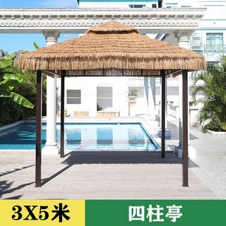 야외 오두막 볏짚 캠핑장 초가 정자 방갈로 바베큐, C34 - 3x5 m - 초가 파빌리온, 1개