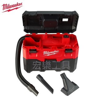 Milwaukee 美沃奇 18V鋰電乾濕兩用吸塵器M18 VC2-0空機 輕巧便攜無線設計 輕鬆應對各種清潔需求, M18VC2+M18B5電池*1顆