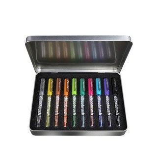 메탈릭 데코브러쉬 10색 전문가용 미술 마커, 1개, 1정