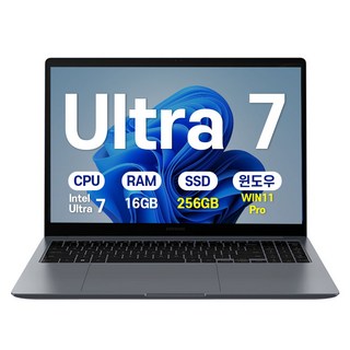 삼성 갤럭시북4 프로 인텔 울트라5 14인치 윈도우11 Pro 터치스크린 사무용 학생용 업무용 인강용 노트북, NT941XGK-Ultra7, WIN11 Pro, 16GB, 256GB, 그라파이트