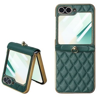 헤미션 갤럭시 Z플립6/5 가죽 링 케이스 힌지보호 SAMZFHP01