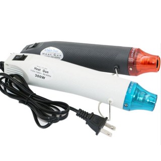 軟陶熱烘槍 300W高功率熱風機 熱縮膜 熱縮片 110V貼膜彩繪【DE464】, A黑色