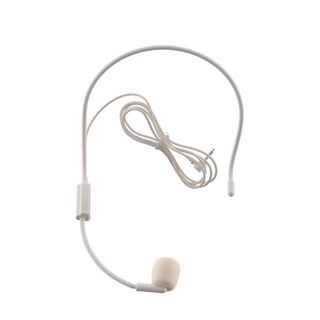 教學用小蜜蜂 頭戴式麥克風 可掛式 頭戴式 有線 教學麥克風 耳掛式 頸掛 導覽 超輕 無負重感, 白色, white
