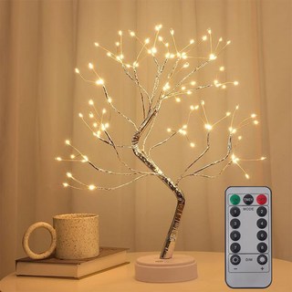 위케아 108구 자작나무 미니트리 인테리어스탠드 무드등, 금빛