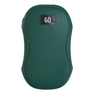 샤오미 충전식 손난로 대용량 전기 핫팩 등산 낚시 캠핑 핸드워머 보조배터리 겸용, 그린