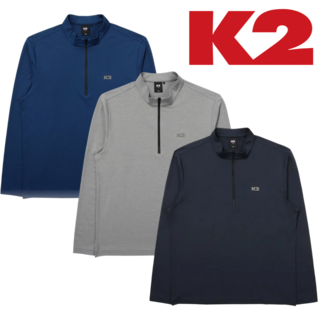 (백화점발송) K2 남성 티셔츠 반집업 긴팔 기능성 봄 가을 캠핑 등산 여행 레저
