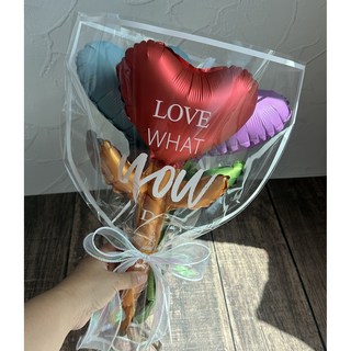 하트 세송이 풍선 꽃다발 만들기 DIY 세트 (킨더조이 미포함), 혼합