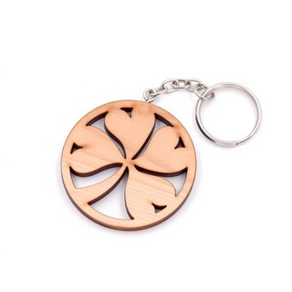 希諾奇 台灣檜木 四葉幸運草 鑰匙圈 吊飾