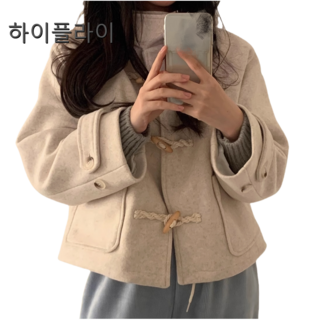 여자 루즈핏 후드 크롭 숏 떡볶이 코트 가을 겨울