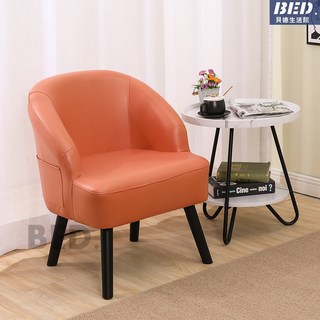 免洗科技布懶人沙發，小戶型客廳陽台單人沙發椅，北歐實木單人沙發, 1個, 圓腳踏 20cm高【顏色備註】