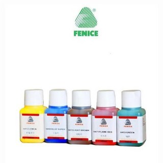 의류염색 천연염색 화방 옷염색 염료 FENICE 이탈리아 수입 가죽 엣지 오일 수성 실란트 내한성 고급 씰링 페인트 밝은 매트 18 색 100ml, 09 15 yellow, 15 yellow
