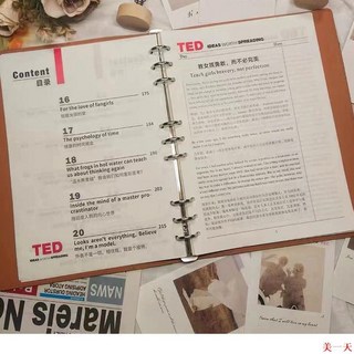 2024年TED 精選ted 英語100篇 演講稿紙質 中英雙語對照 活頁夾筆記本, 1個, 2024年新版第一冊,綠色燙金軟皮活頁夾