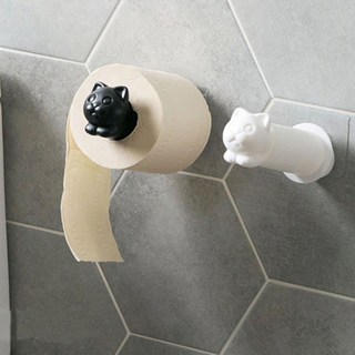 휴지홀더 고양이 화장실 종이 주방 롤 홀더 수건 티슈, 휴지홀더화이트 G50134, 1개
