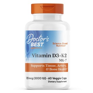 닥터스베스트 비타민 D3 + K2 MK-7 125mcg 베지 캡, 1개, 60정