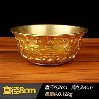 【Sunday】辦公室開業招財喬遷禮物純銅 加厚黃銅聚寶盆 擺件 招財風水家居擺件 聚寶碗