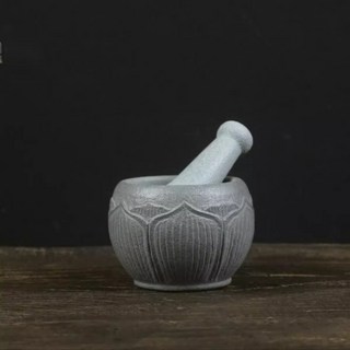 레트로 향수 가정용 돌 연삭재 마늘 탬퍼 스쿠프 핸드 그라인더 아로마 테라피 커피 콩 다도 장식품, 02 Medium