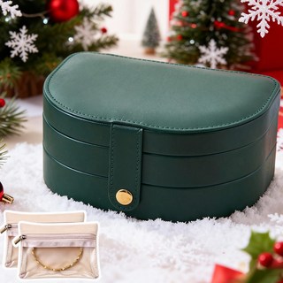 [재고정리] 엠티링크 휴대용 악세사리 보석함 보관함 정리함 대용량 쥬얼리 박스 목걸이 귀걸이 반지 수납함 3단