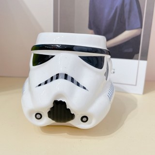 星際大戰 STAR WARS 立體陶瓷馬克杯 黑武士 白兵 R2-D2 造型水杯, 1個