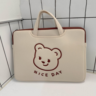 곰돌이 맥북 노트북 손잡이가방 노트북파우치 13 14인치 15인치 16인치 17인치, 1개