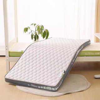 日本TUTOGO 單人床墊 學生宿舍床墊 榻榻米 上下鋪床墊 回彈柔軟 可折疊 186cm*90cm*8cm 灰色, 8cm