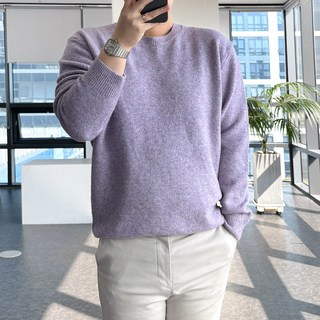 룩플레인 울 원단 색감 좋고 포근한 라운드 니트 15color