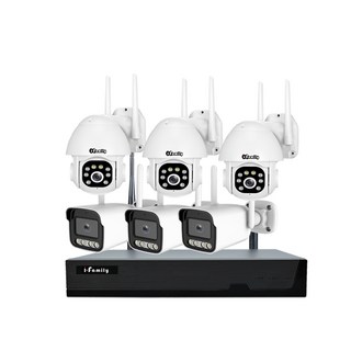 i-Family 8路式無線監控套裝 500萬像素雙光全彩夜視, 1套, IF-802
