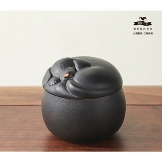 寵物骨灰罐 靜夢汪語 寵愛一生 紀念罐 狗狗骨灰罐 貓咪骨灰罐 兔子 老鼠 鳥, 1個, 消光黑（大）
