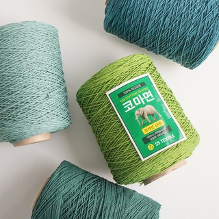 야나 [500g] 18합 코마면사 콘사 (100% 면사) 대용량 면사 면실 금사 순면콘사 털실 뜨개실 여름실 28가지색상, 614베이비핑크, 1개