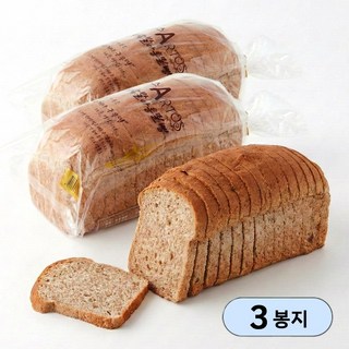 아르토스 통밀식빵 HACCP 통밀빵 샌드위치 토스트 식빵 (무방부제), 530g, 3개