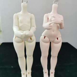 BJD 6分 樹脂材質 奶茶色 素體 玩偶身體 (送巴掌手型), 1個, 白肌