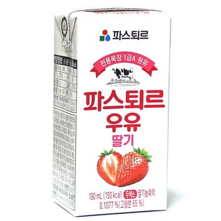 파스퇴르 딸기우유, 190ml, 12개