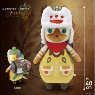 「日本空運景品」 現貨 日本正版 限定 全新 艾露貓 魔物獵人 崛起 monster hunter 艾路貓 娃娃 玩偶, 1個, 無吊牌