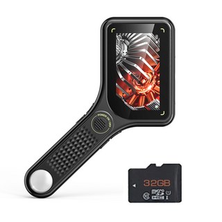 崔德 380 高清數位顯微鏡】超微距手持顯微鏡，200萬畫素 500倍放大，多功能維修顯微鏡, 1個, 【黑】380高清數位顯微鏡+32G記憶卡, 500