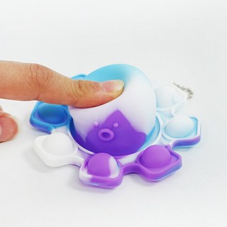 토단 문어 팝잇 키링 1인세트 DIY 이벤트상품 버블 말랑이 뽁뽁이장난감, 토단 문어 팝잇 키링_1인세트