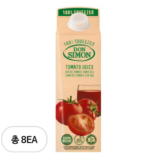 돈시몬 착즙 토마토 주스, 1L, 8개