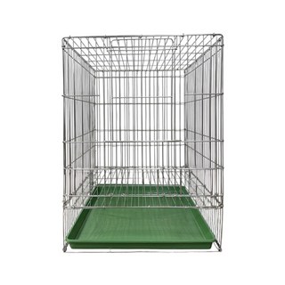 呎半面*兩呎深白鐵加高鳥籠（寬縫款）自行組裝, 1個, 一組(含''塑膠''底)不含杯棍