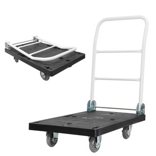 [무소음 검정 중형 460 X 750] 베어헌트 카트 구르마 구루마 대차 접이식 손수레 끌차, 1개, 검정(무소음 바퀴)